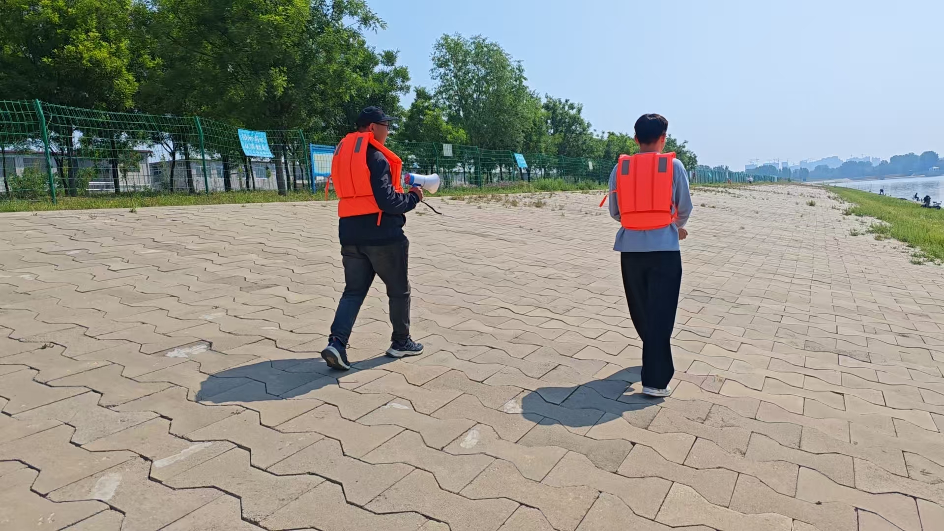 墨子湖调蓄水库防溺水巡逻